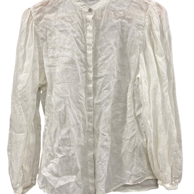 Sarah-Jane Clarke Women’s white linen shirt, Size 10 