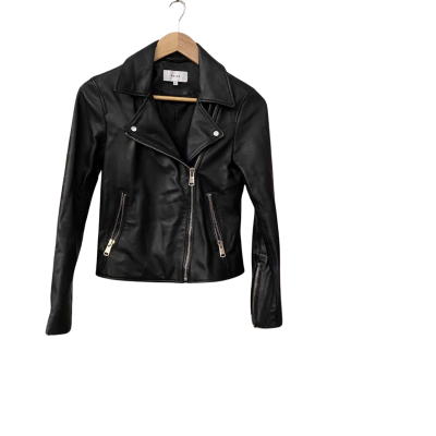 Reiss Womens  Size 6 Biker Jacket Black  