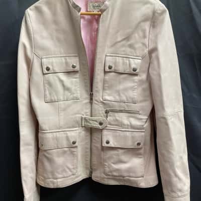 Pamela Womens Size 44 Pink Real Leather Jacket