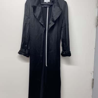 Minima Womens  Size 6 Trench Coat Black  
