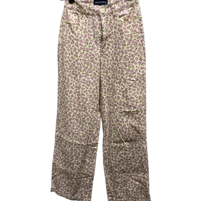 Princess Highway Womens  Size 6 Wide Leg Jeans Beige / Floral / Pink  
