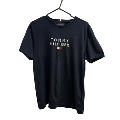 Tommy Hilfiger Mens  Size XL Short Sleeve T-shirt Navy Blue / White 