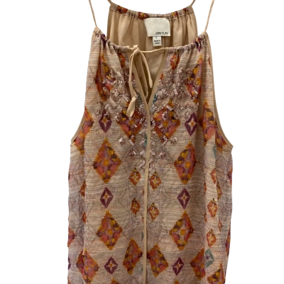 Greylin  Womens  Size L Shoestring Strap Top Multicoloured 