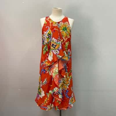 Lauren Ralph Lauren Womens  Size 10 Floral Dress Floral / Orange 