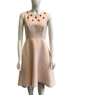 Jayson Brunsdon Women's Size 8 Sleeveless Midi Dress Pink  