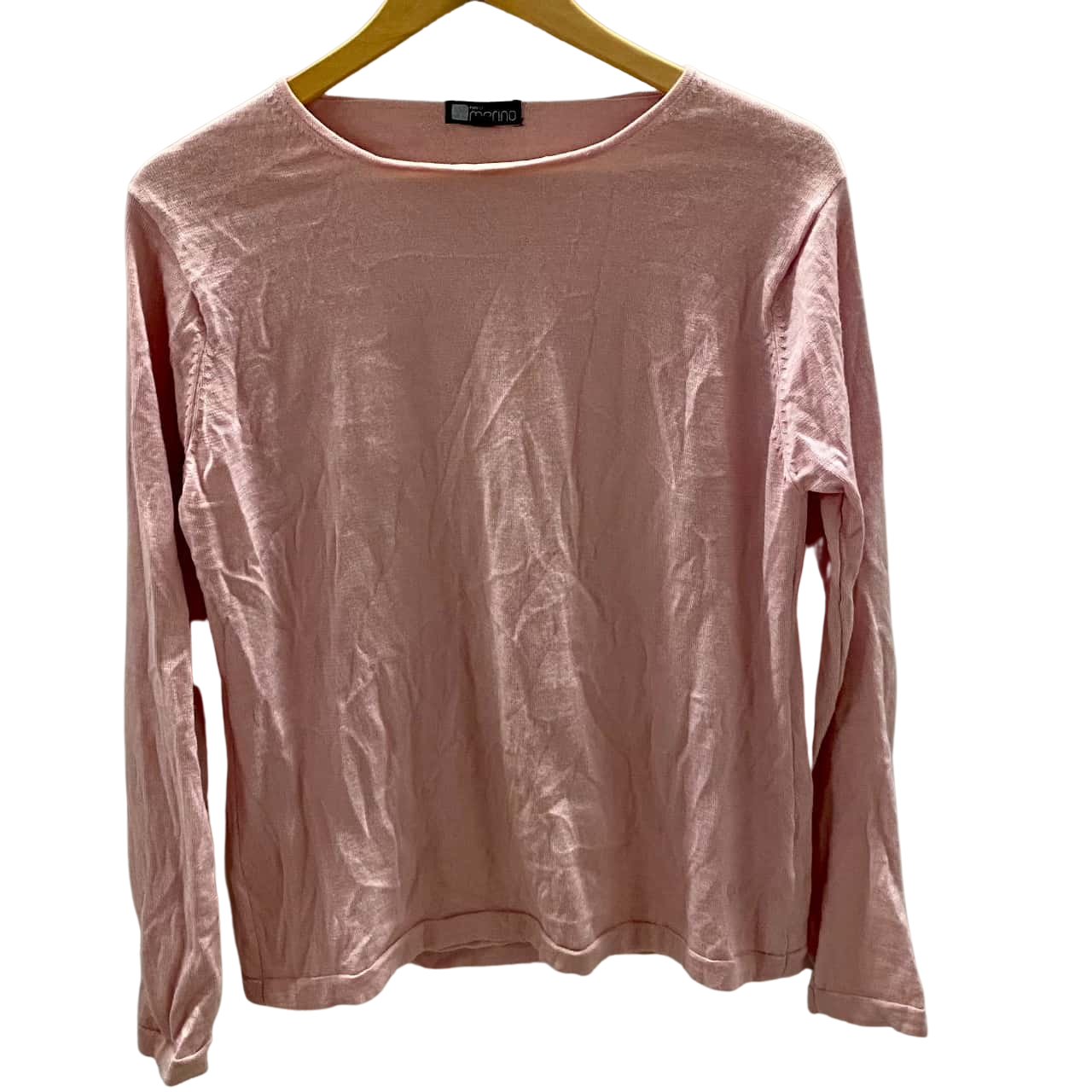 Purely Merino Size L Fine Knit Jumper Pale Pink(s)