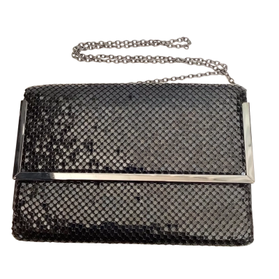 Olga Berg Womens Clutch Black  Glomesh 