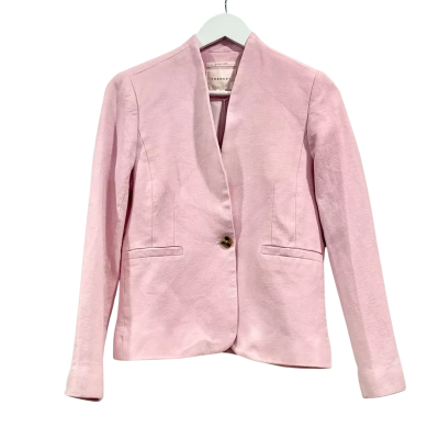BNWT Trenery Linen Blend Pink Sports Jacket Size 10 RRP $299.00