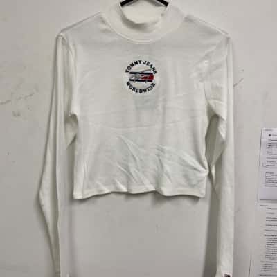 Tommy Hilfiger Womens  Size M Long Sleeve Top White 