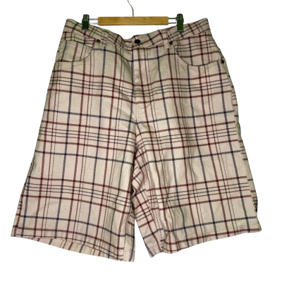 HalfHalf Mens  Size 30 Denim Shorts Beige / Blue / Checked / Red 