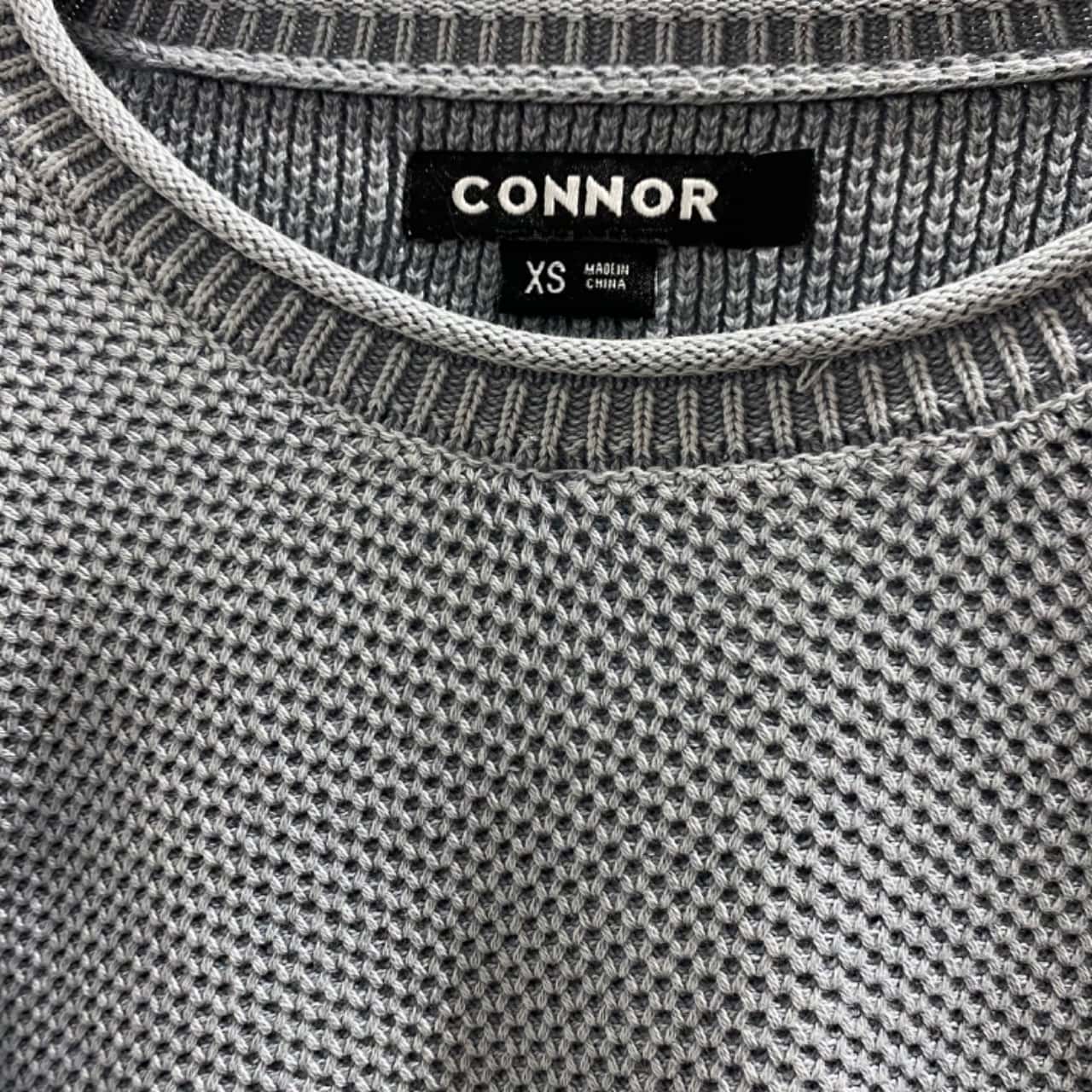 Connor. Mens Size XS. Jumper in Grey knit. Round neck. (s) - Used Very ...