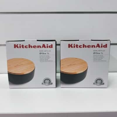 2x KitchenAid 1L Bowl With Lid PreOwned As New 