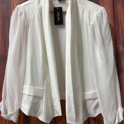 City Chic  Size M White open jacket new 
