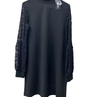  Womens  Size 12 lace long sleeved Cocktail Dress Black  