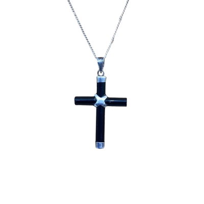 Vintage Womens Necklace Sterling Silver Crucifix Stamped 925