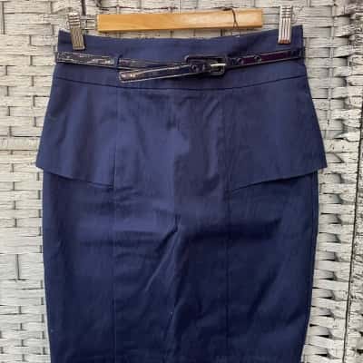 Review Womens  Size 8 Pencil Skirt Blue 
