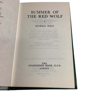 Summer of the Red Wolf Morris West Printed 1972