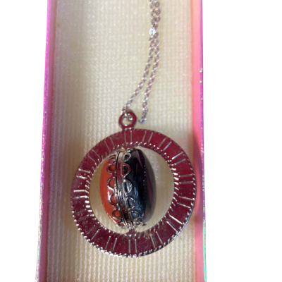  Women's Pendant Necklace Featuring a Rotating Circle Shape 2 Sided Colour Charm