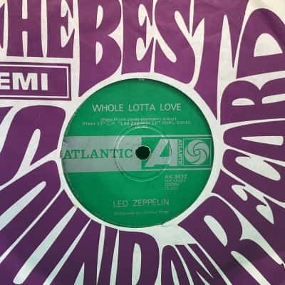 Led Zeppelin “Whole Lotta Love / Living Loving Maid” Rare  Vintage 7” Vinyl.