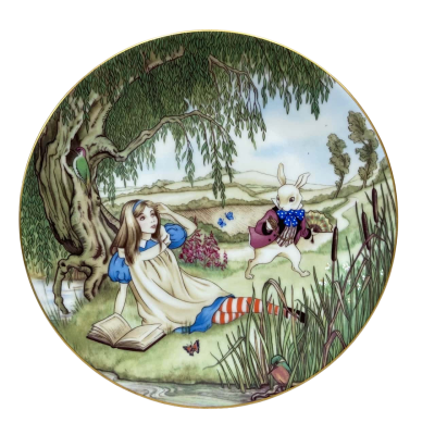 George Boyer Limoges 1981 Alice and the White Rabbit Collector's Plate