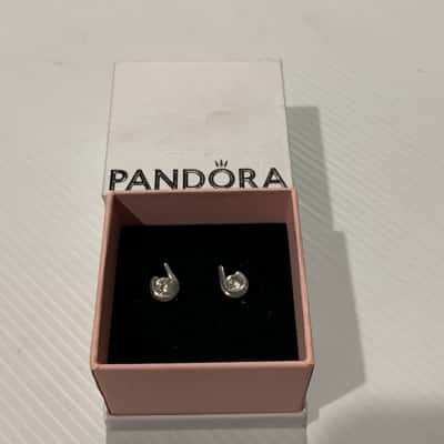 Pandora Sterling Silver Swirl Stud Earrings