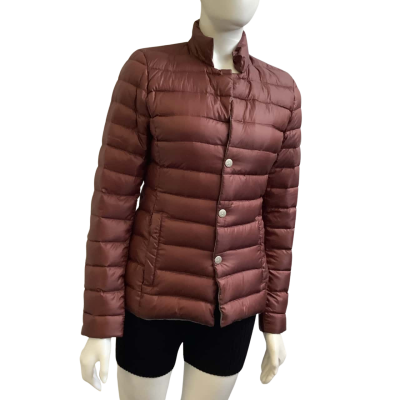 Hydrogen Womens Lable Size M Puffer Jacket Brown 