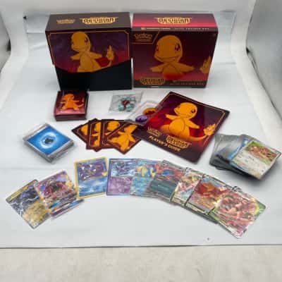 Opened Pokemon Obsidian Flames Pokémon Center Elite Trainer Box, Cards & Accessories 