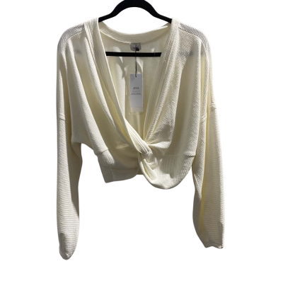 Sheike Womens  Size 14 Cropped Top / V-Neck Top Cream 
