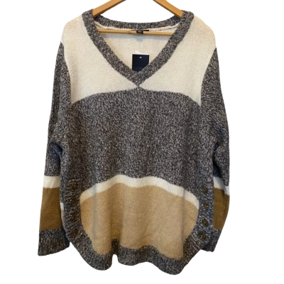 Beme  Size M Ladies Jumper Brown / Cream / Grey / Multicoloured 