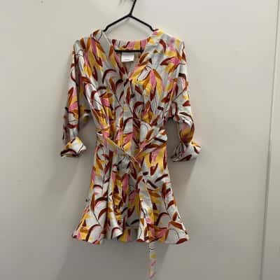 Acler size 6 multicoloured mini dress