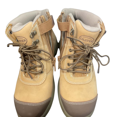  Womens Oliver  Size 7.5 B Beige / Yellow work boots 