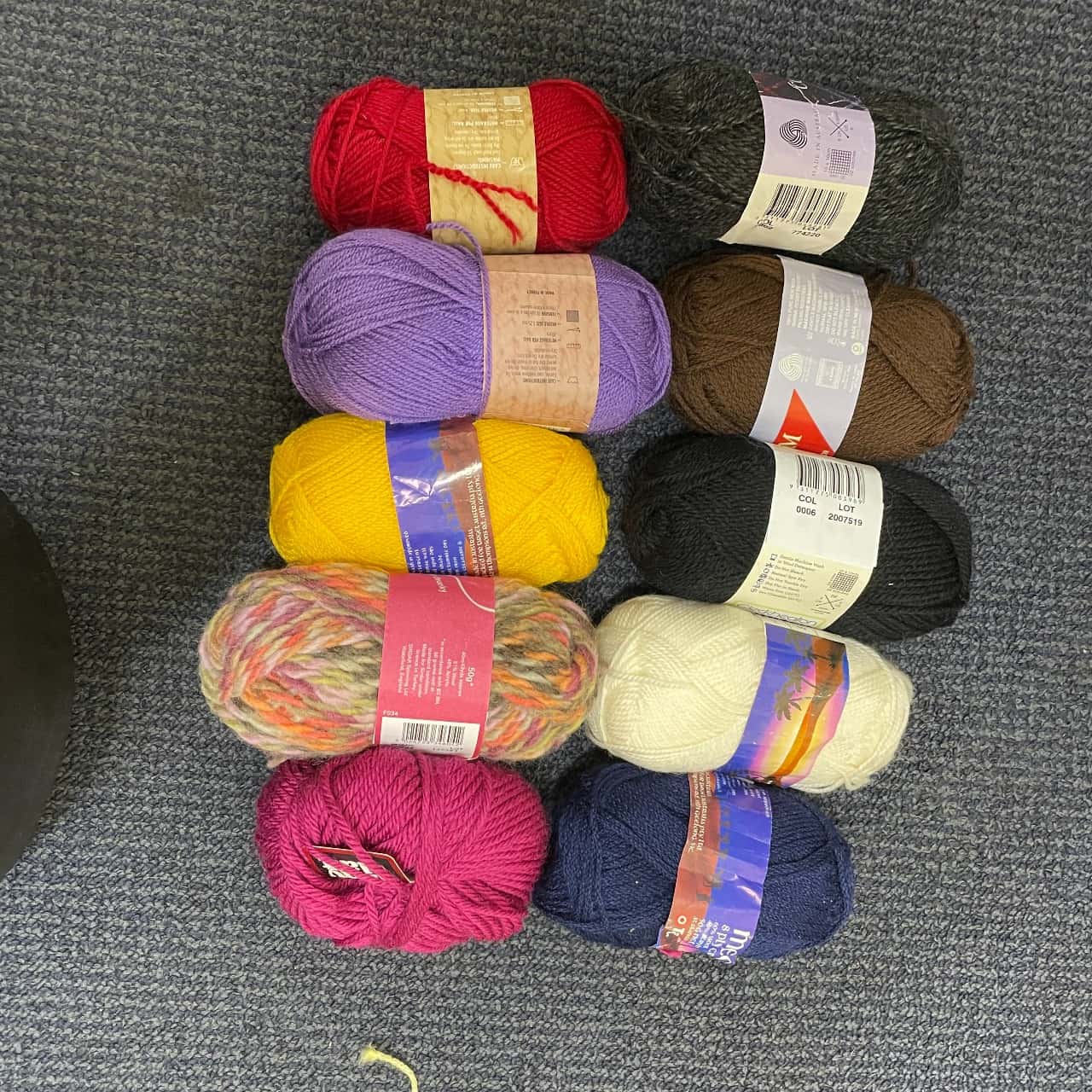 Knitting wool x 50 balls. (Bag # 1)(s)