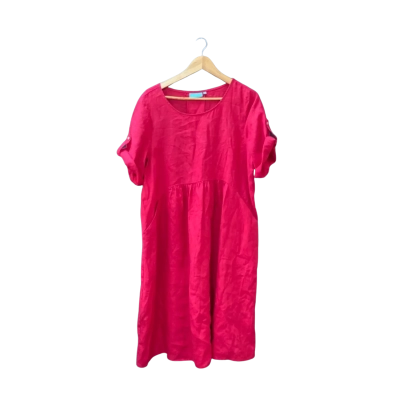 Blue Illusion Size L Casual Dress Red 