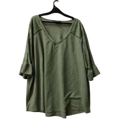 beme Womens  Size XL 3/4 Sleeve Top Green E