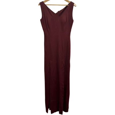 Rapsodia in Nero Womens  Size 44 Structured Maxi Dress Burgundy