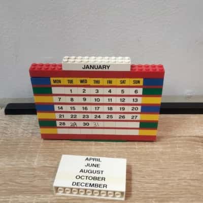 Vintage Lego Brick Calendar