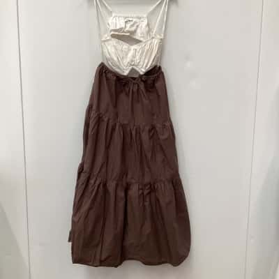 Sheike Womens  Size 12 Brown / White dress