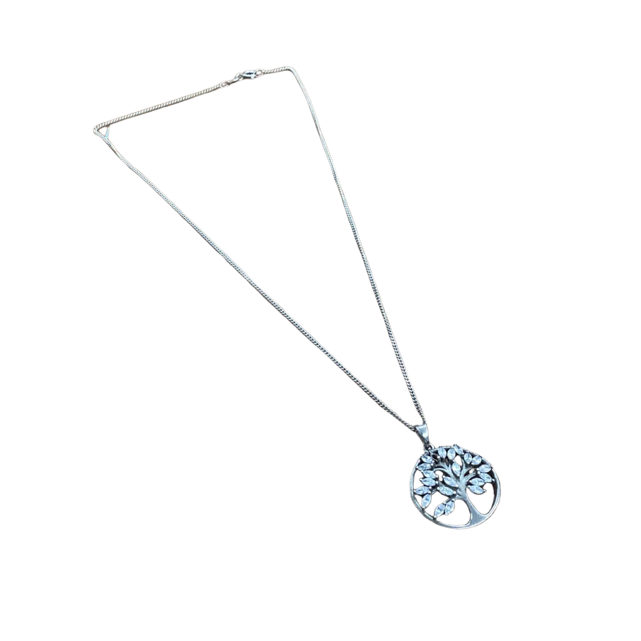 Womens Necklace 925 Sterling Silver Chain with 925/CZ Tree of Life ...