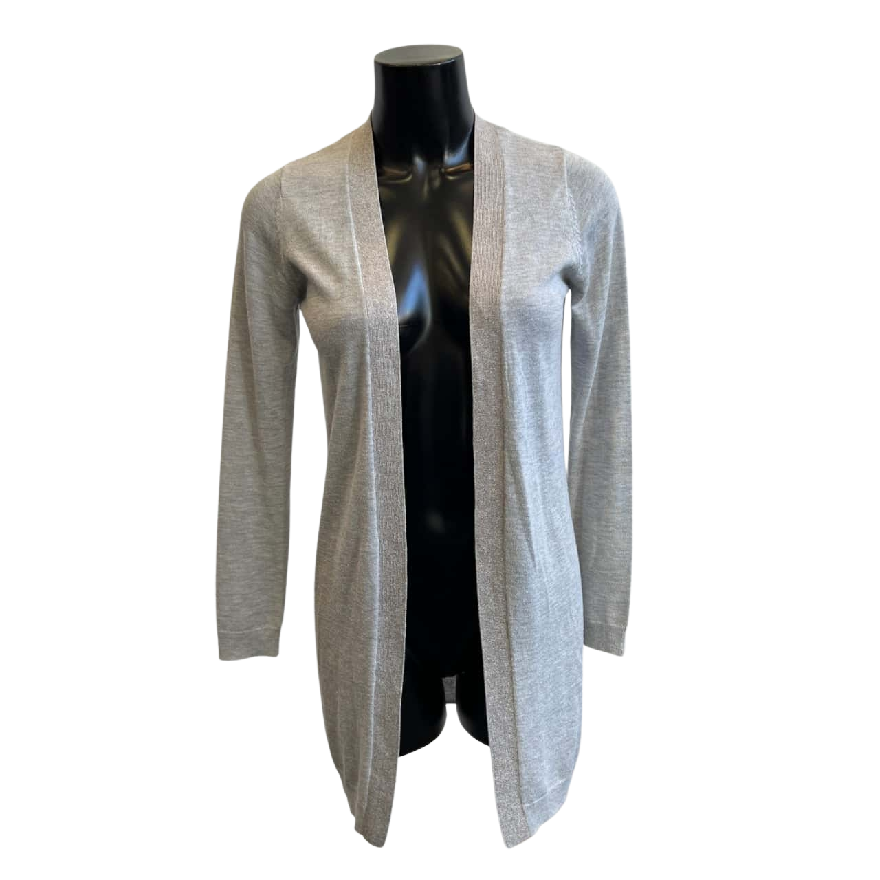 Esprit Womens Size XS Knit Open Cardigan Grey (s)