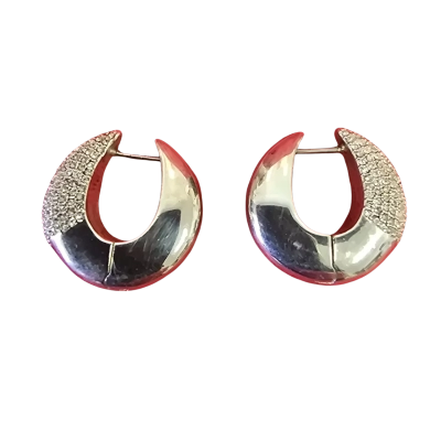  Womens Earrings Silver Tone with Mini Diamante Post Earrings