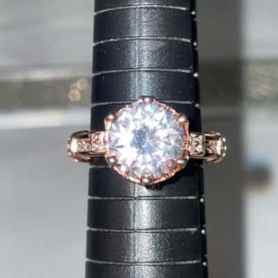  Women's Ring Marked 925 With CZ 