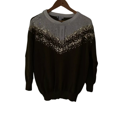 Rockmans Womens  Size XS Jumper Khaki with sequins 