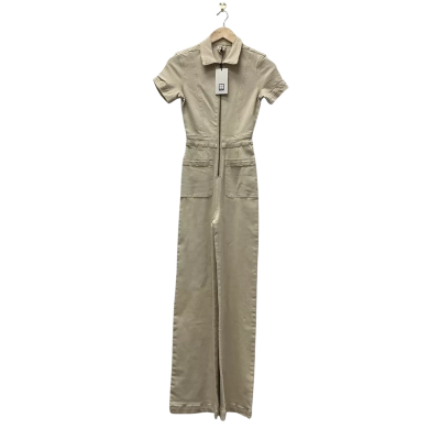 Insight Womens  Size XXS Short Sleeve Jumpsuit Beige 