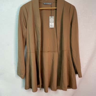 Katies Womens  Size S Open Jacket Beige 