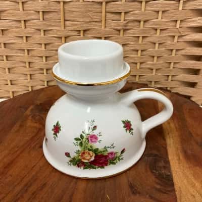 Royal Albert Old Country Roses Hurricane Lamp Candleholder Base Only vintage collectable antique gift present 