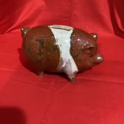 Vintage Hand made Ceramic Piggy Bank
