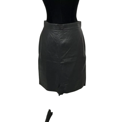 Sportsgirl Womens Leather Skirt Size 14 Black  