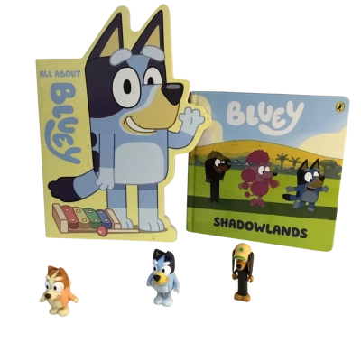 Bluey Books and Figures as pictured