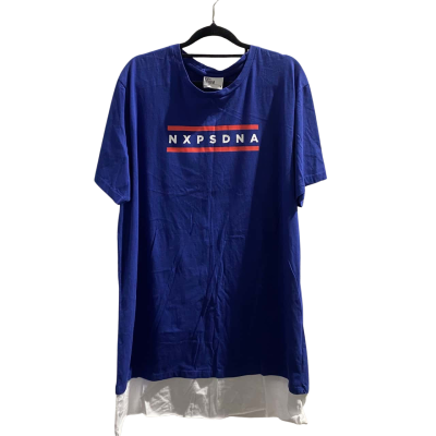 Nena & Pasadena Mens  Size XL Short Sleeve T-shirt Blue / White 