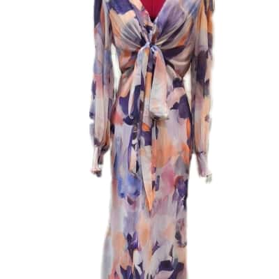 Ginham & Heels  Womens  Size 12 Midi Dress Multicoloured 
